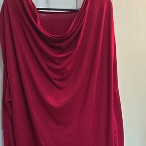 Elegant Red Draped Top